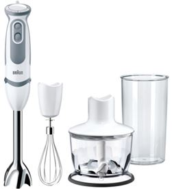 Braun MQ5235WH batidora de mano inox 1000w + vaso + picadora 500ml + varil - MQ5235WH