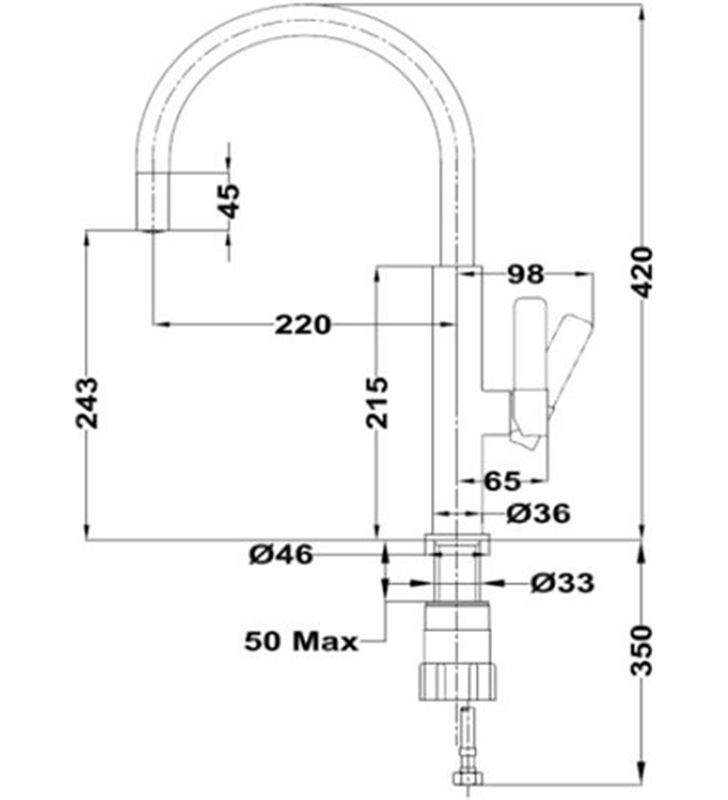 Teka 116030023 grifo fot 995 cromo/negro Fregaderos - 72514764_6478431135