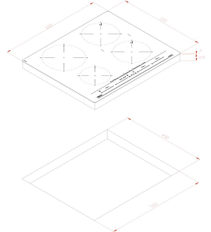 Teka 112500022 placa induccion izc 64630 bk mst 5f (4 + synchro) 60cm biselada front - 80575240_9633129610