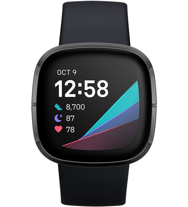 Fitbit FB512BKBK SENSE sense carbón/grafito smartwatch asistentes google y alexa gps estrés - 85738300_5801094709