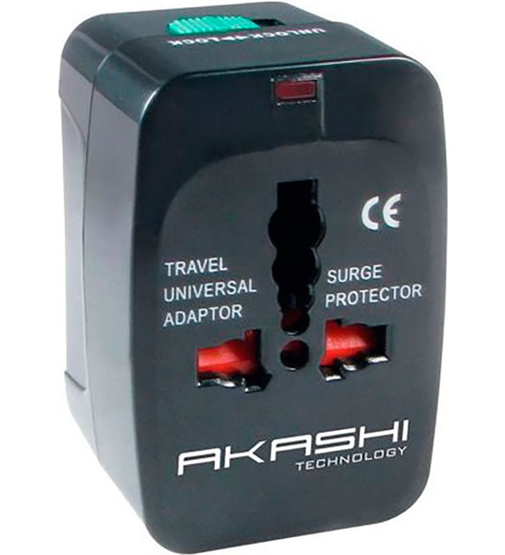 Akashi ALTWP200BLK adaptador universal de voltaje con 2 usb compatible con - +20929