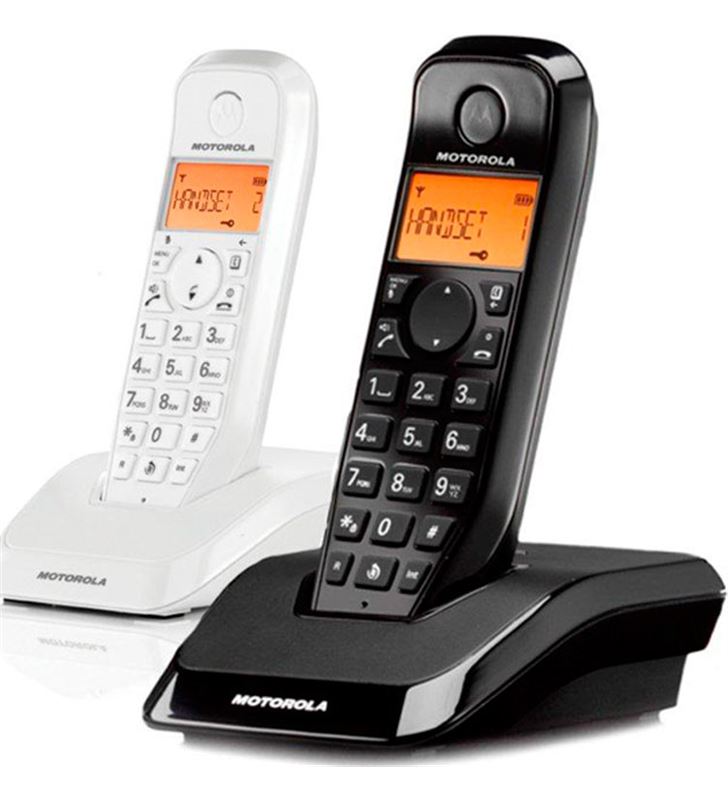 Motorola S1202 DUO BLANC s1202 blanco negro duo teléfono inalámbrico contestador automático - +96918