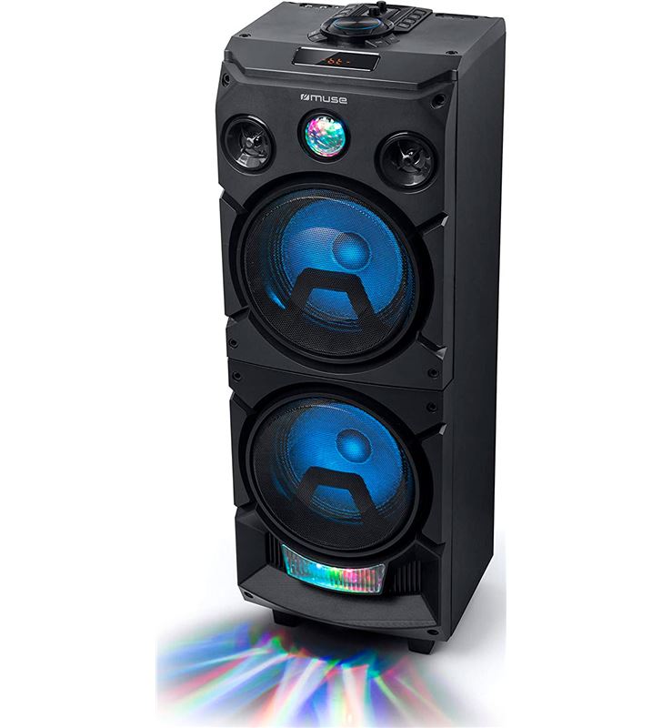 Muse M-1935 DJ negro altavoz para fiestas 400w con bluetooth radio fm usb a - +22167