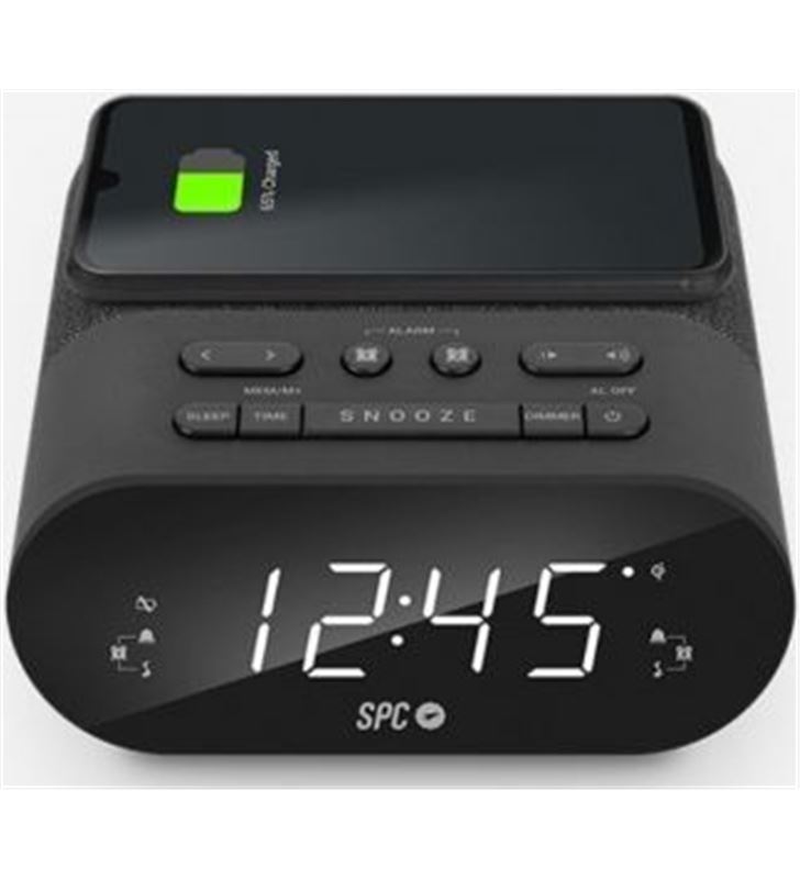 Spc 4587N despertador frodi qi/ radio fm/ base de carga inalámbrica - SPC-DES 4587N