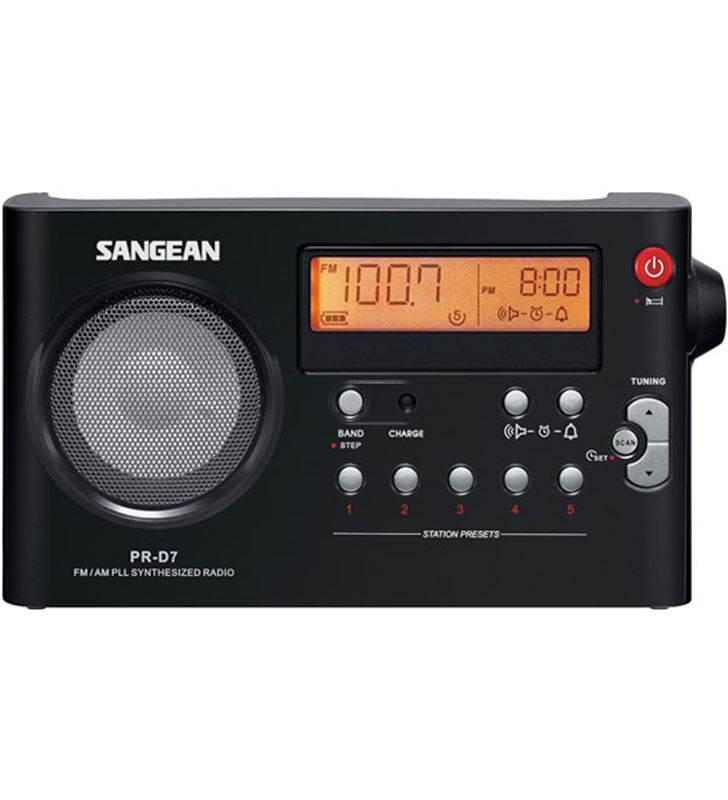 Sangean PR-D7BLACK radio am-fm digital recargable pr-d7 black - PR-D7BLACK