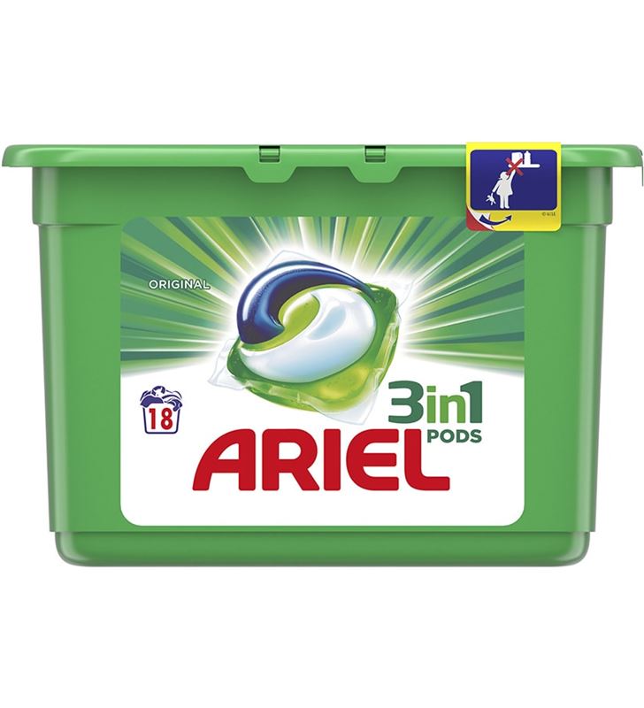 Ariel pods 3 en 1 regular 18 dosis 8001090843876 DROGUERÍA - 95002