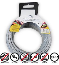 Edm carrete cablecillo flexible 1,5mm gris 50mts libre-halogenos 8425998284294 - 28429
