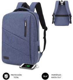 Subblim -MOCHI BP-2BL2001 mochila city backpack para portátiles hasta 15.6''/ puerto usb/ azul sub-bp-2bl2001 - SUB-MOCHI BP-2BL