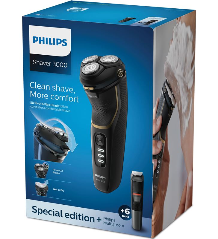 Philips S3333_58 pack afeitadora series 3000 wet&dry + multigroomer - 88918783_9433910079