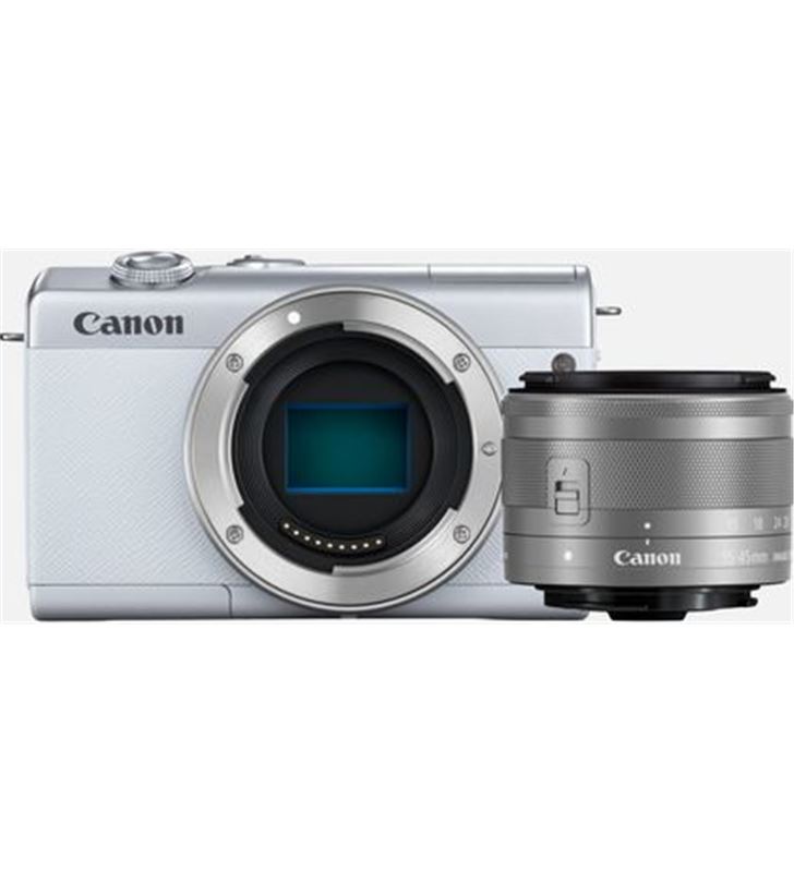 Canon +24260 #14 eos m200 blanca/cámara compacta 24.1mp + vídeo 4k/wi-fi/bluetooth/obj eos m200 wh m15 - 75615593_9586144627