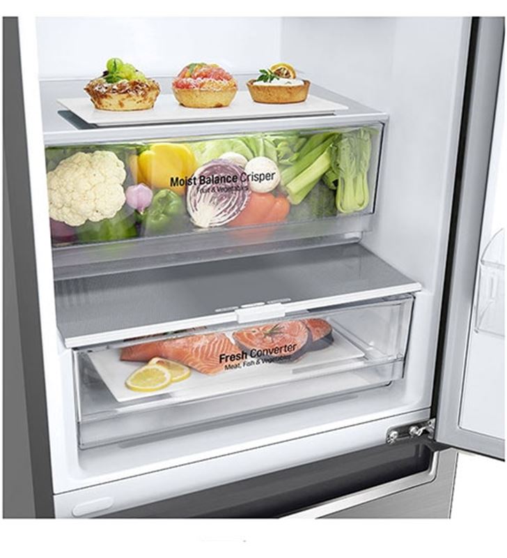 Lg GBB62PZFGN frigorífico combi clase d 203x59,5 no frost inox - 92639136_1460131193