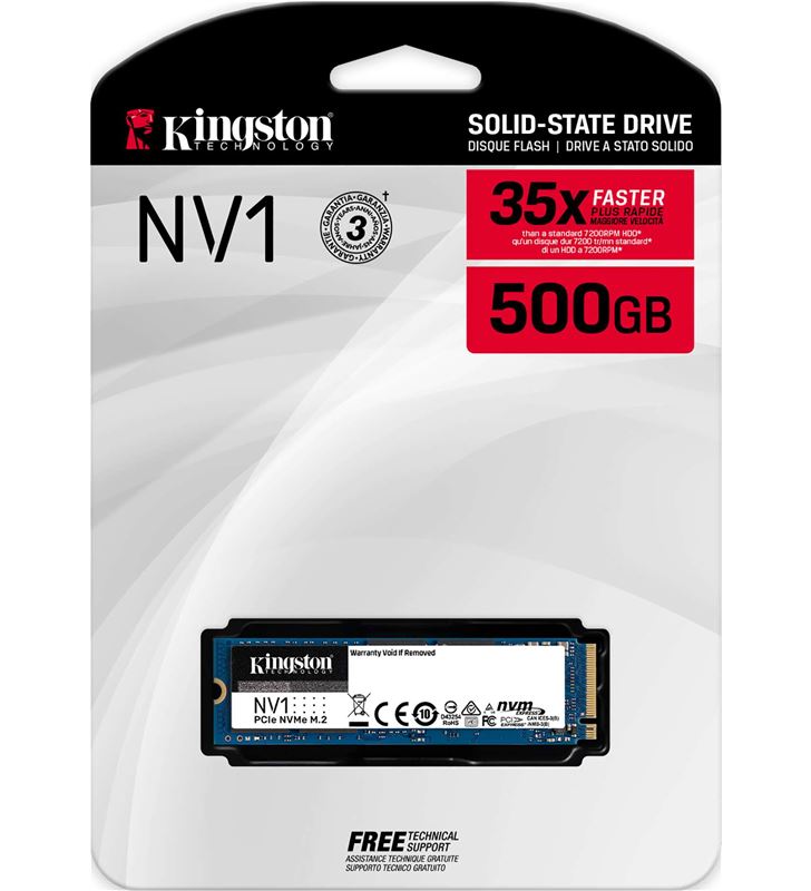 Kingston -SSD M2 NV1 500GB disco ssd nv1 500gb/ m.2 2280 pcie nvme snvs/500g - 89965735_9683572283
