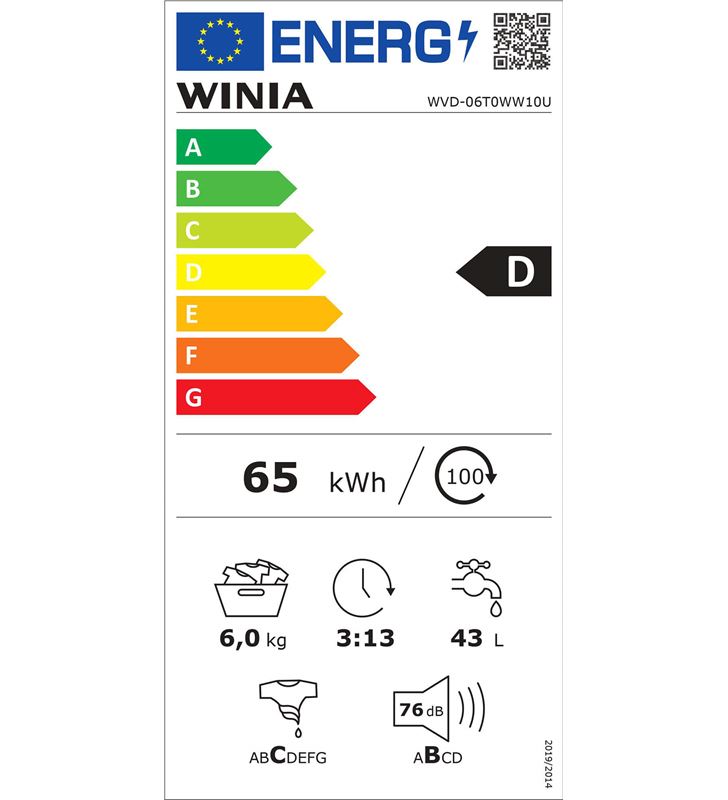 Daewoo WVD06T0WW10U winia lavadora carga frontal d 1000rpm 6kg - 8809721511541-2