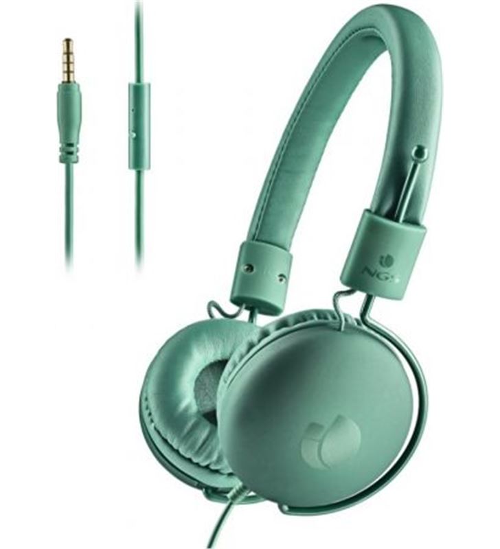 Ngs CROSSHOPTEAL auriculares cross hop/ con micrófono/ jack 3.5/ verdes - CROSSHOPTEAL