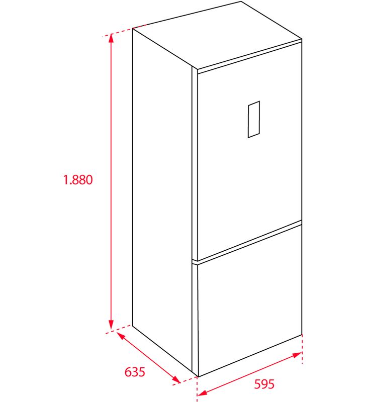 Teka 40672003 combi nfl320c nf 188cmx59.5x63.5 inox f - 8421152160268-0