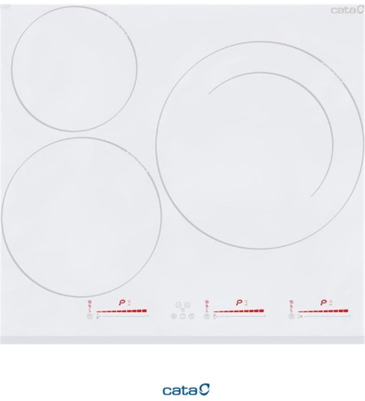 Cata INSB 6030 WH placa de inducción 60cm 3 zonas de cocción cristal blanco - 82996