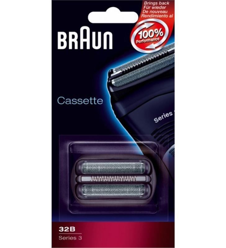 Braun CASSETTE32B lamina+cuchilla apta afeitadoras nueva serie brapack32b - CASSETTE32B