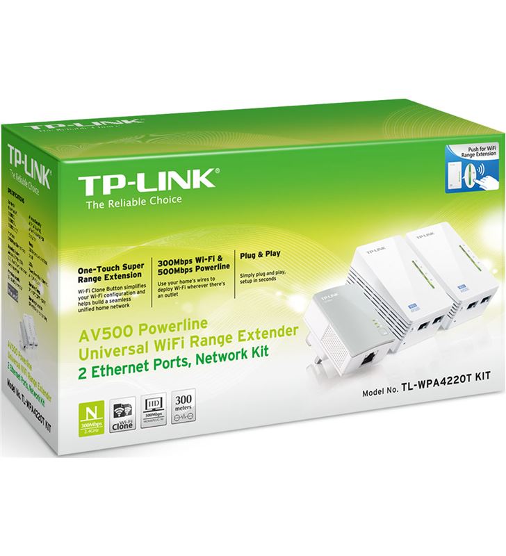 Tp-link TL-WPA4220TKIT powerline wpa4220tkit 300 mbps - banda is - 20410572_4872
