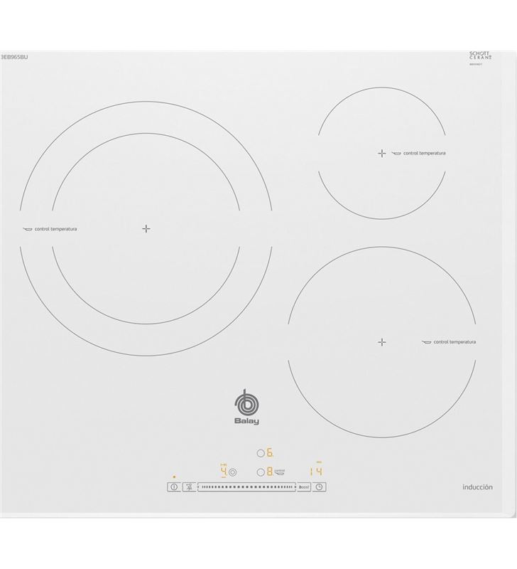 Balay 3EB965BU placa electrica inducc blanca 60cm Vitrocerámicas - 3EB965BU