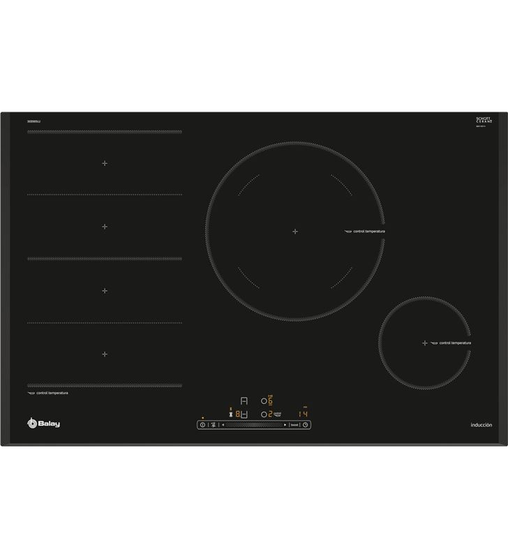 Balay 3EB989LU , , encimera, inducción, encastrable, 80 cm, 3, negra/biselada - 4242006287917