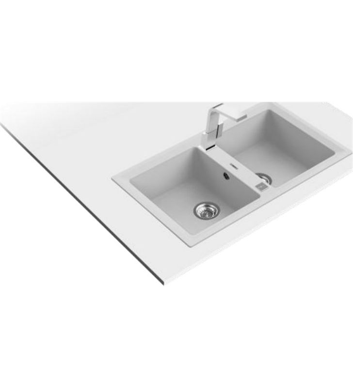 Teka 115260012 fregadera stone 90 b-tg 2c vertical auto blanco - 71758874_2127450176