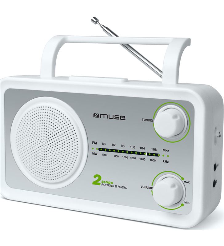 Muse M06SW m-06sw blanco plata radio analógica fm/am con altavoz integrado - +21853